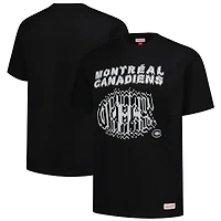 T-shirt surdimensionné noir à manches bouffantes des Canadiens de Montréal Mitchell & Ness pour hommes