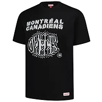 T-shirt surdimensionné noir à manches bouffantes des Canadiens de Montréal Mitchell & Ness pour hommes