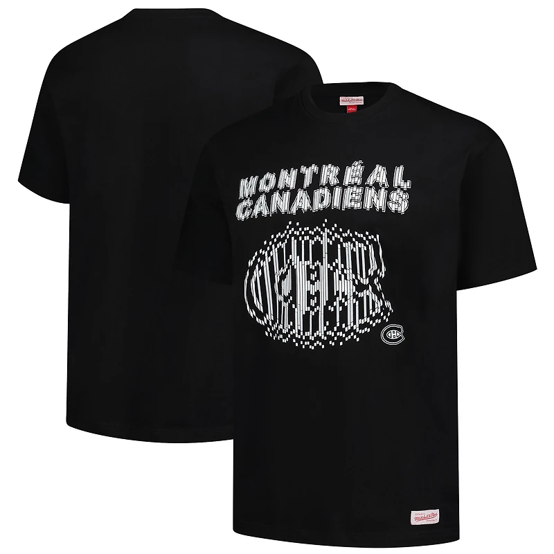 T-shirt surdimensionné noir à manches bouffantes des Canadiens de Montréal Mitchell & Ness pour hommes