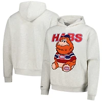 Sweat à capuche en peluche pour homme Mitchell & Ness Oatmeal Montreal Canadiens