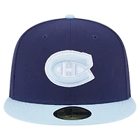 Casquette ajustée bicolore 59FIFTY bleu marine/bleu clair des Canadiens de Montréal New Era pour homme