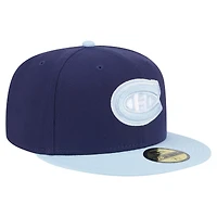 Casquette ajustée bicolore 59FIFTY bleu marine/bleu clair des Canadiens de Montréal New Era pour homme