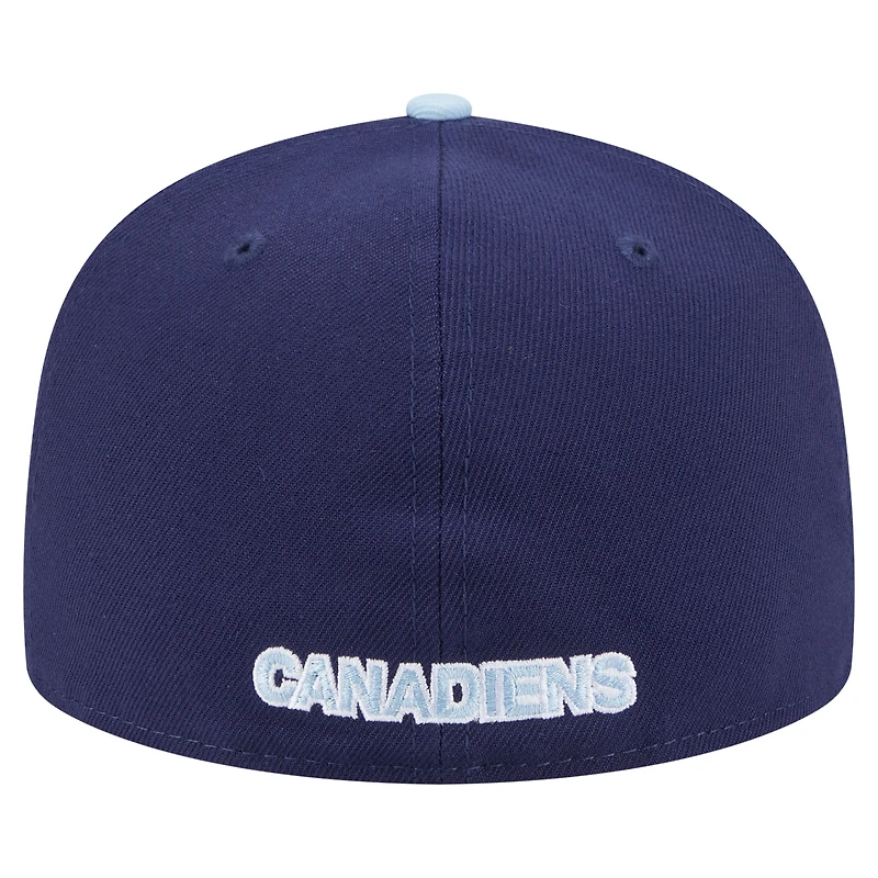 Casquette ajustée bicolore 59FIFTY bleu marine/bleu clair des Canadiens de Montréal New Era pour homme