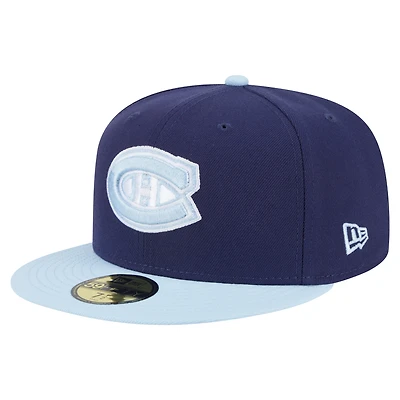 Men's New Era  Navy/Light Blue Montreal Canadiens Color Pack Two-Tone 59FIFTY Fitted Hat