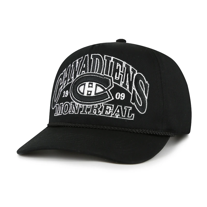 Men's '47 Black Montreal Canadiens Break Wood Hitch Adjustable Hat