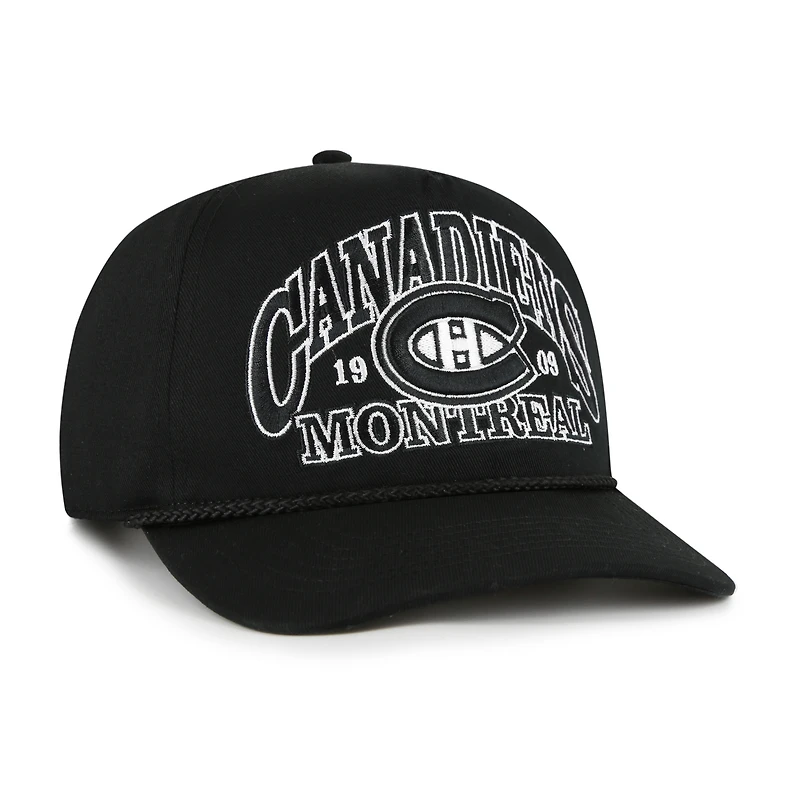 Men's '47 Black Montreal Canadiens Break Wood Hitch Adjustable Hat