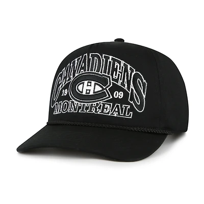 Men's '47 Black Montreal Canadiens Break Wood Hitch Adjustable Hat