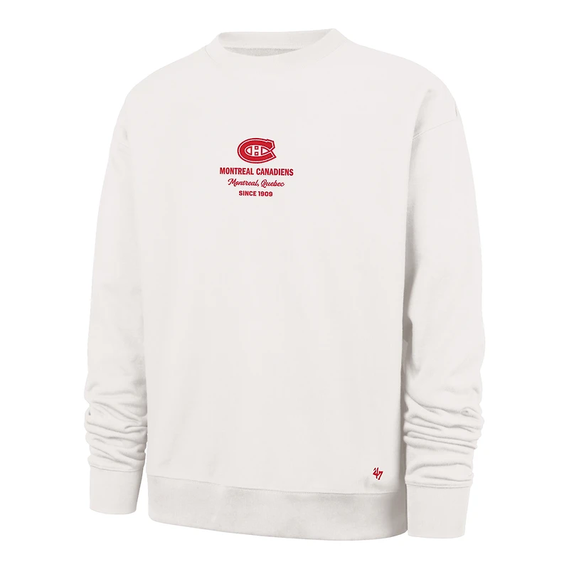 Men's '47 Cream Montreal Canadiens Anderson Foundation Fleece Sweatshirt
