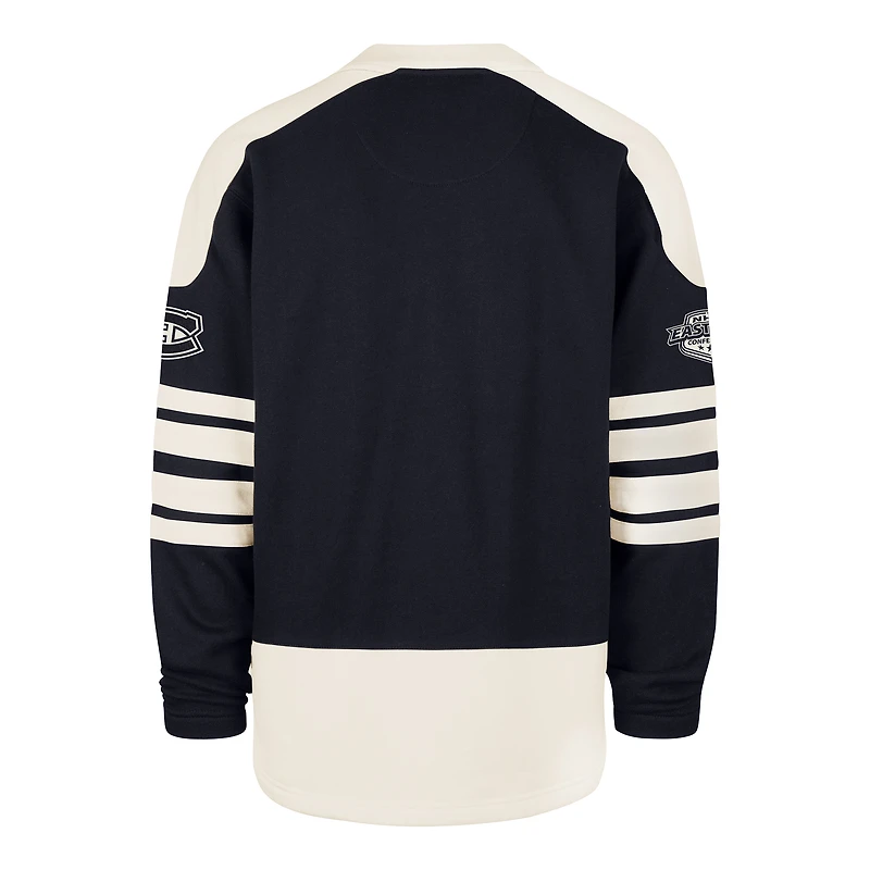 Men's '47  Navy Montreal Canadiens Golden Age Sweep Check Eternal Lacer Hoodie