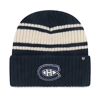 Bonnet à revers rayé marine des Canadiens de Montréal « 47 »