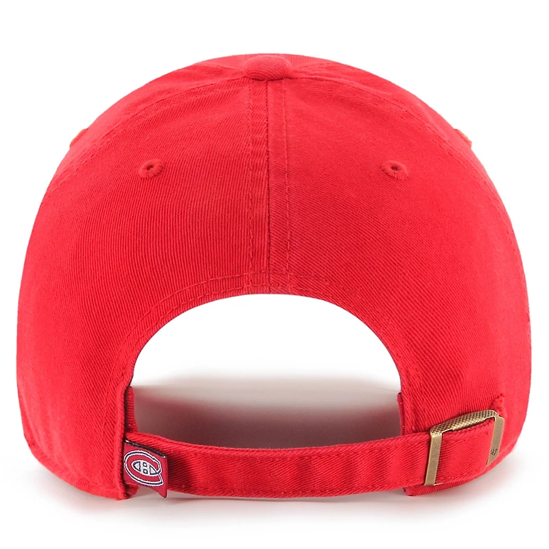 Men's '47 Red Montreal Canadiens Team Clean Up Adjustable Hat