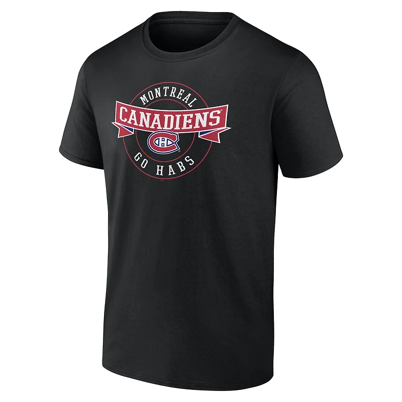 T-shirt noir pour homme avec le Cercle d'honneur des Canadiens de Montréal