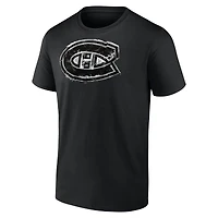 T-shirt noir pour homme avec logo des Canadiens de Montréal