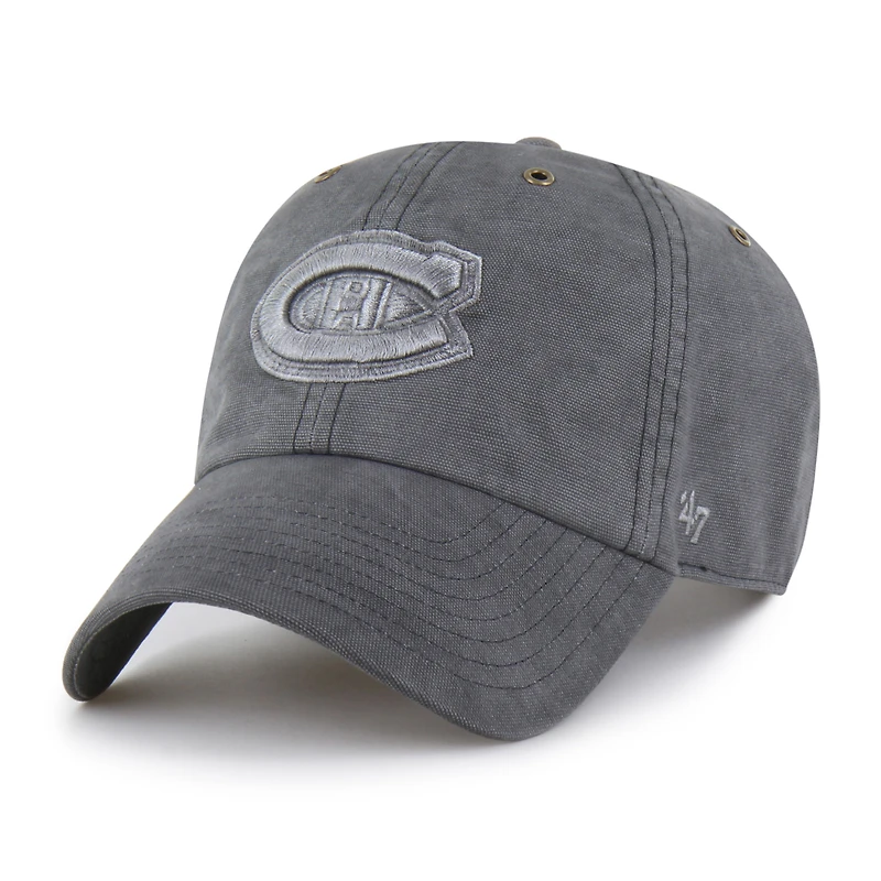 Casquette ajustable Carhartt x '47 noire Montréal Canadiens Dyed Clean Up pour homme