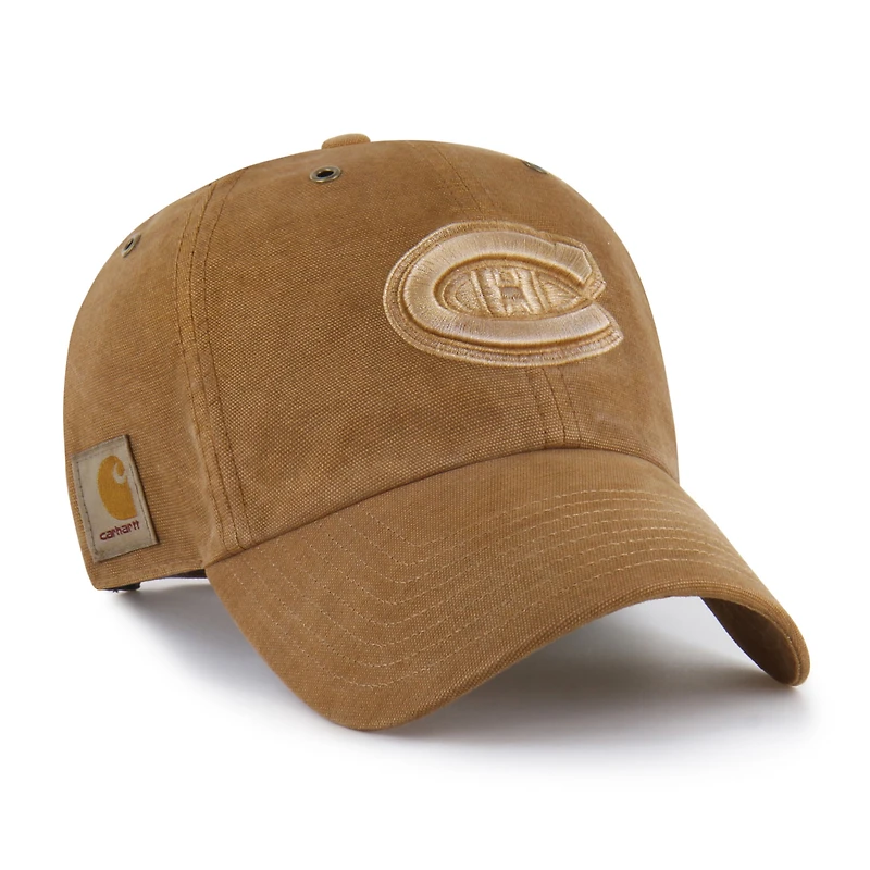 Casquette ajustable Carhartt x '47 marron Montréal Canadiens Dyed Clean Up pour homme