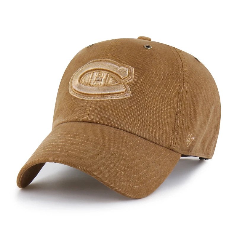 Casquette ajustable Carhartt x '47 marron Montréal Canadiens Dyed Clean Up pour homme