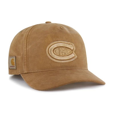 Men's Carhartt x '47 Brown Montreal Canadiens Dyed Hitch Adjustable Hat