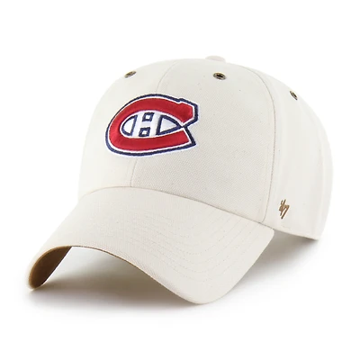 Men's Carhartt x '47 Natural Montreal Canadiens Undyed Clean Up Adjustable Hat