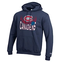 Men's Champion Navy Montreal Canadiens Powerblend Hoodie