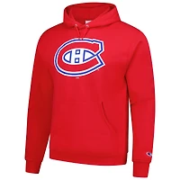 Chandail à capuchon rouge Champion pour homme avec logo principal des Canadiens de Montréal, 1 coup