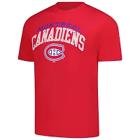 T-shirt rouge Champion pour homme avec logo principal des Canadiens de Montréal