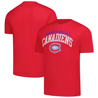T-shirt rouge Champion pour homme avec logo principal des Canadiens de Montréal