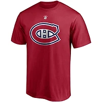 Fanatiques masculins de marque Bernie Geoffrion Rouge des Canadiens Montréal Authentic Stack Nom et numéro du joueur retraité - T-shirt