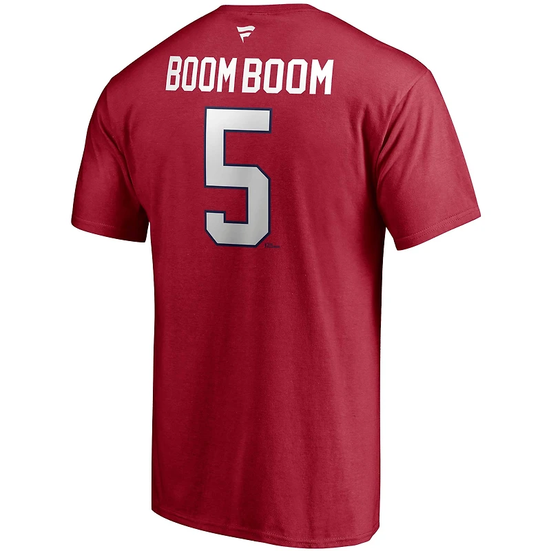 Fanatiques masculins de marque Bernie Geoffrion Rouge des Canadiens Montréal Authentic Stack Nom et numéro du joueur retraité - T-shirt