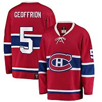 Maillot de joueur retiré la collection Fanatics Bernie Geoffrion rouge des Canadiens Montréal Premier Breakaway