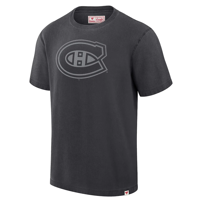 T-shirt noir pour hommes Fanatics des Canadiens de Montréal fabriqué au Canada