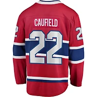 Fanatics pour hommes Cole Caufield rouge Canadiens de Montréal Home Breakaway Replica Jersey