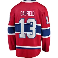 Maillot de joueur à domicile Premier Breakaway des Canadiens Montréal rouge Cole Caufield pour hommes Fanatics