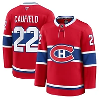 Maillot rouge à domicile des Canadiens de Montréal Fanatics Cole Caufield pour homme