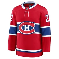 Maillot rouge à domicile des Canadiens de Montréal Fanatics Cole Caufield pour homme