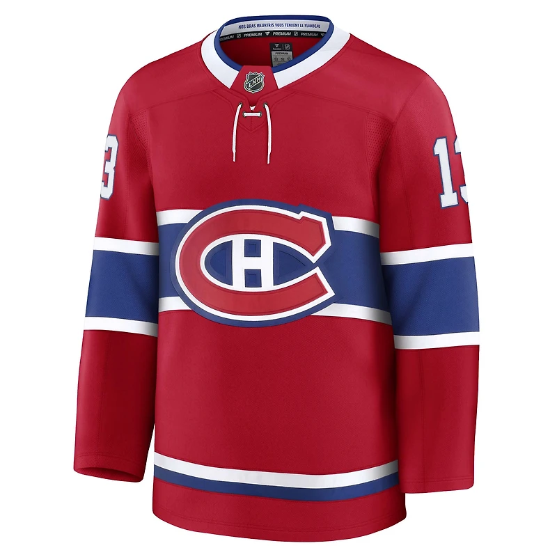 Maillot à domicile rouge des Canadiens de Montréal Fanatics Cole Caufield pour hommes