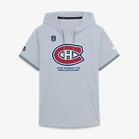 Men's Fanatics  Gray Montreal Canadiens 2026 Stanley Cup Playoffs Authentic Pro Lightweight Hoodie T-Shirt