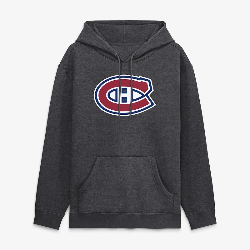 Men's Fanatics Heather Charcoal Montreal Canadiens Essential Hoodie