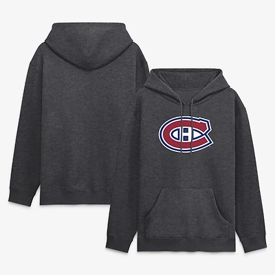 Men's Fanatics Heather Charcoal Montreal Canadiens Essential Hoodie