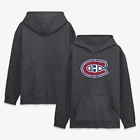 Men's Fanatics Heather Charcoal Montreal Canadiens Essential Hoodie