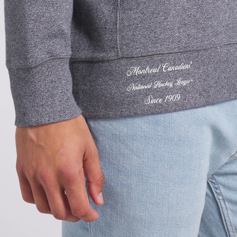 Sweat-shirt en molleton légendaire pour hommes Fanatics Heather Grey des Canadiens de Montréal Decades Collection