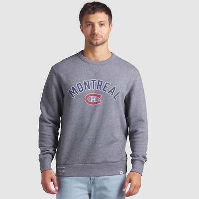 Men's Fanatics Heather Gray Montreal Canadiens Decades Collection Legendary Fleece Pullover Sweatshirt