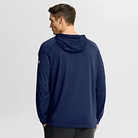 Men's Fanatics Heather Navy Montreal Canadiens Authentic Pro Rink Raglan Pullover Hoodie
