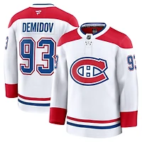 Maillot premium extérieur blanc Ivan Demidov des Canadiens de Montréal pour homme (Fanatics)