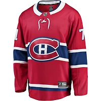 Fanatics pour hommes Jake Evans, joueur échappé à domicile des Canadiens de Montréal, rouge - Maillot