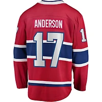 Fanatiques masculins de marque Josh Anderson Red Canadiens Montréal Domicile - Maillot joueur échappée