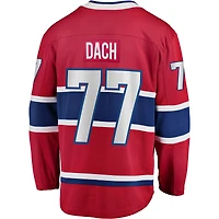 Maillot de joueur échappé à domicile des Canadiens Montréal Fanatics Kirby Dach rouge pour hommes