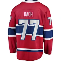 Fanatics pour hommes Kirby Dach rouge Canadiens de Montréal Home Breakaway - Maillot joueur