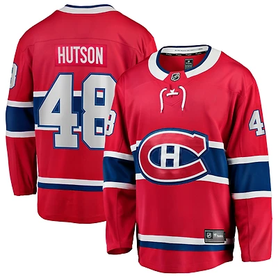 Maillot rouge Lane Hutson des Canadiens de Montréal à domicile pour hommes Fanatics