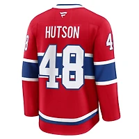 Maillot domicile premium rouge Lane Hutson des Canadiens de Montréal pour homme (Fanatics)