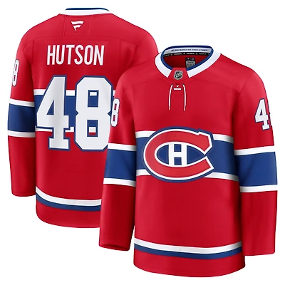 Maillot domicile premium rouge Lane Hutson des Canadiens de Montréal pour homme (Fanatics)